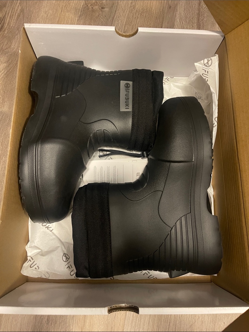 FUBUKI NISEKO Men's Black Insulated Rain & Snow Boots